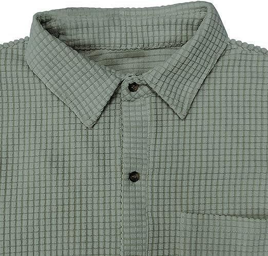 Men's Knit Stylish Half Sleeve Shirt Olive LASATECH