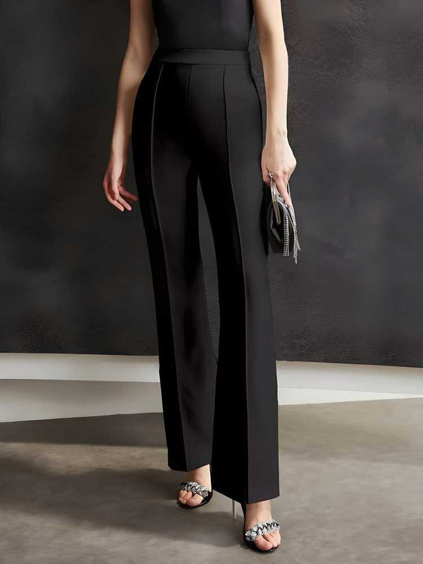 Women's Flat Front Casual Trousers LASATECH
