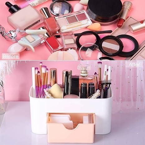 6 Slots And 1 Mini Drawer In This Beauty Organizer for Makeup Tools LASATECH