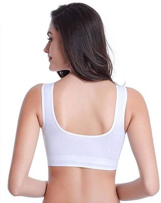 Women's Cotton Solid Non Padded Air Bra Pack of 3 LASATECH