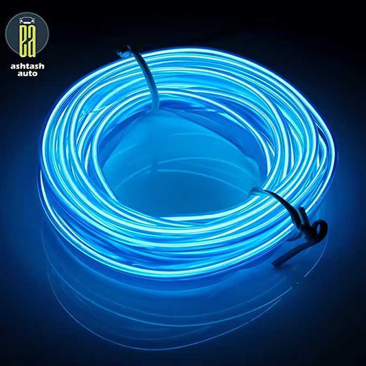 5M EL Wire Car Interior Light Neon Light, Dance Party Decor Light Neon LED Lamp Flexible EL Wire Rope Tube Waterproof LED Strip ? (Only EL Wire) LASATECH