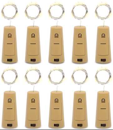 Battery Operated Decorative Cork String Fairy Lights for Decorations LASATECH