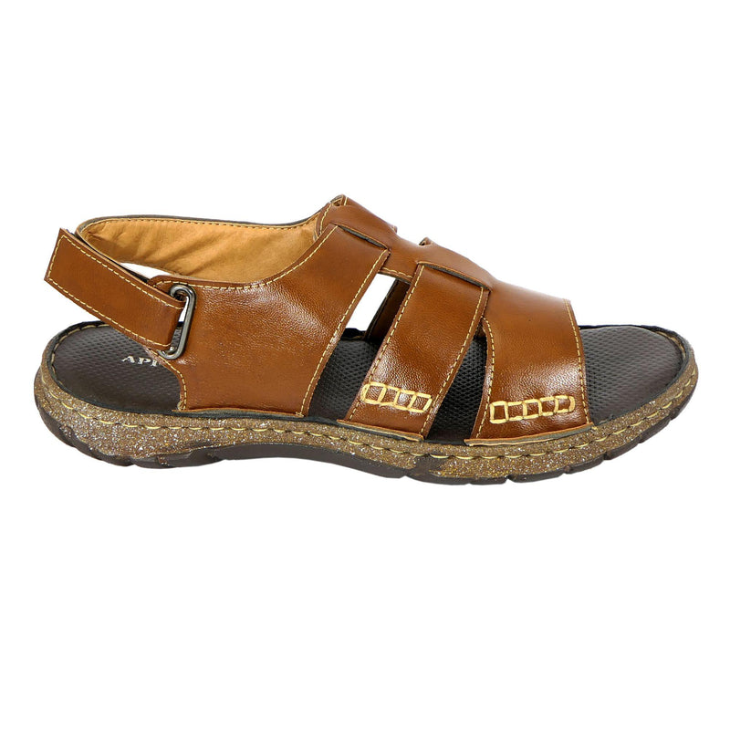 AM PM Men's Daily wear Leather Sandals LASATECH