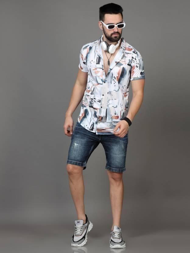 Men's Printed Rayon Half Sleeves Shirt LASATECH