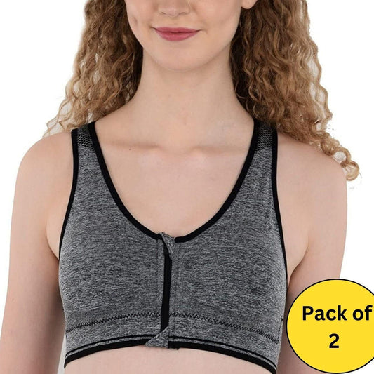 Women Sports Lightly Padded Bra (Pack of 2) LASATECH