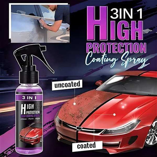 3 in 1 High Protection Quick Car Ceramic Coating Spray - Car Wax Polish Spray (Pack 1) LASATECH