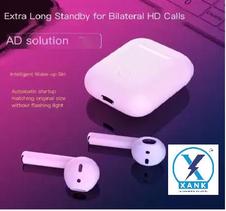 XANK TWS i12 Bluetooth Earphone with Portable Charging Case (White, True Wireless) LASATECH