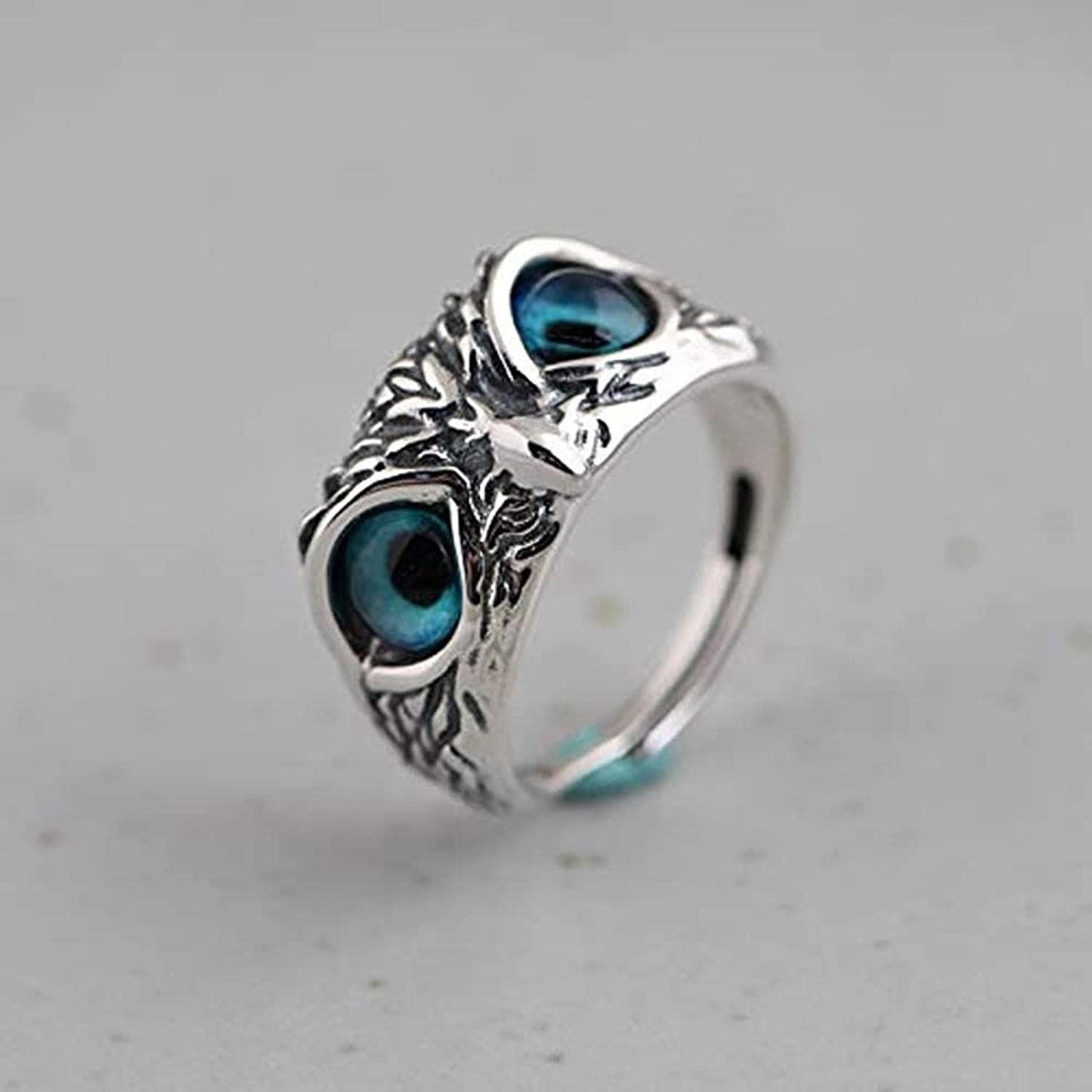 Attractive Silver Plated Owl Ring LASATECH