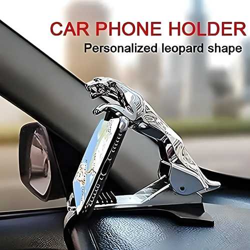 Jaguar Car Mobile Phone Mount Stand 360 Degree Rotation Adjustable Clip Holder( Assorted Color) LASATECH