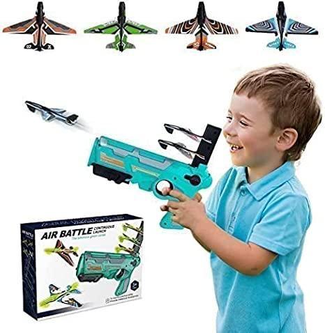 Airplane Launcher Toy Gun with Foam Glider LASATECH