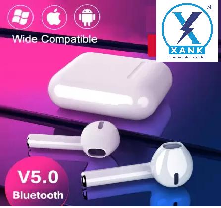 XANK TWS i12 Bluetooth Earphone with Portable Charging Case (White, True Wireless) LASATECH