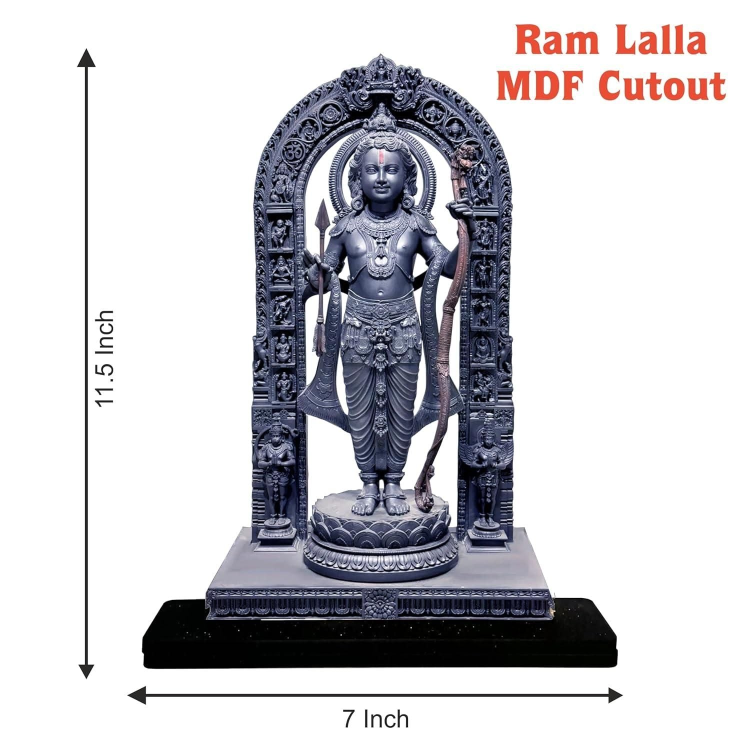 Cutout of Ram Lalla Statue in Ayodhya Mandir (2D) LASATECH