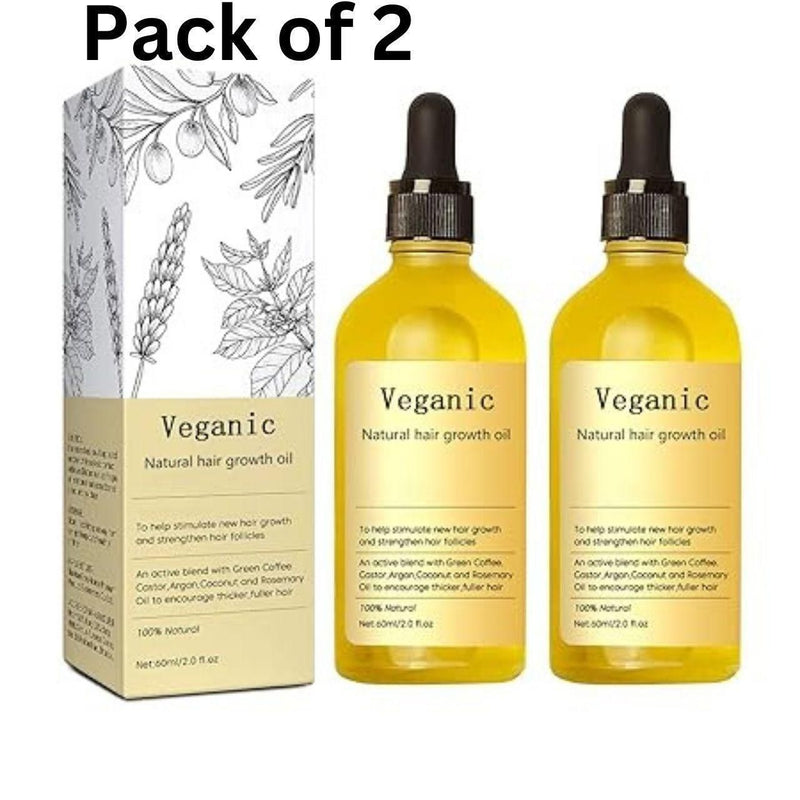 Vegan Natural Hair Growth Oil (Pack of 2) LASATECH