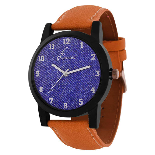 Jack Klein Men's Analog Synthetic Leather Watch LASATECH