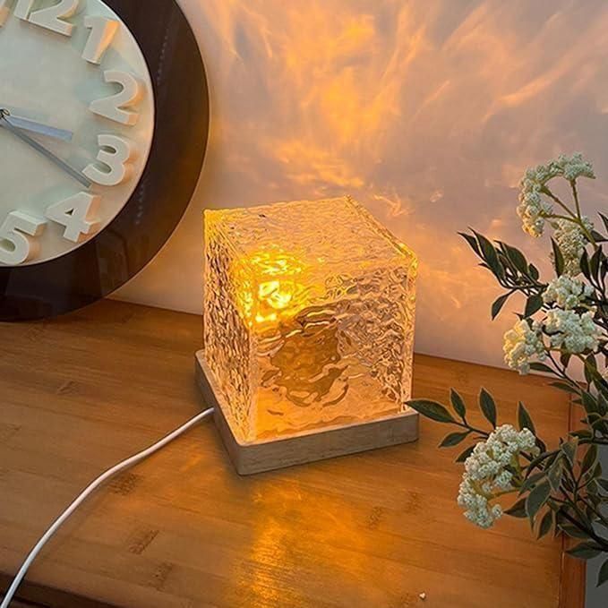 Rotating Water Ripple Night Light Aura Lamp LASATECH