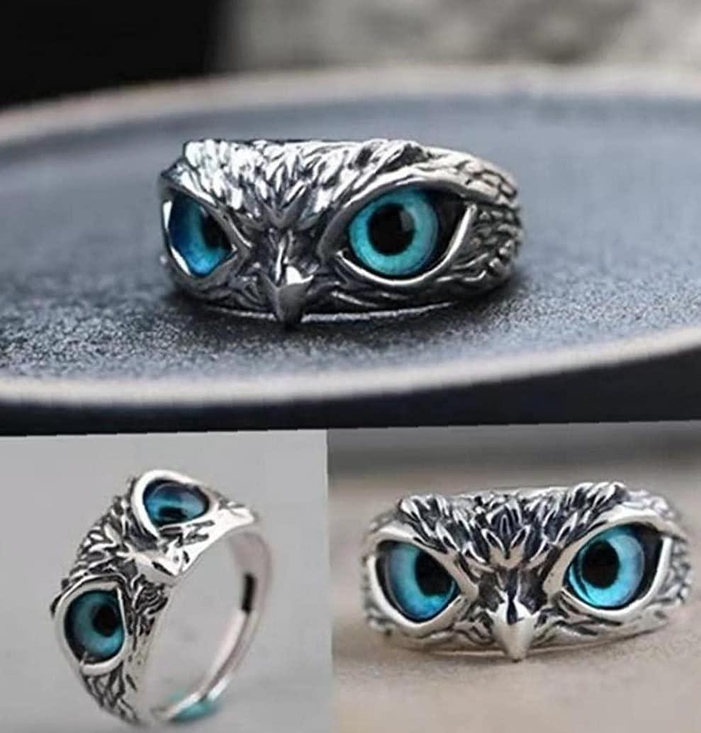 Attractive Silver Plated Owl Ring LASATECH