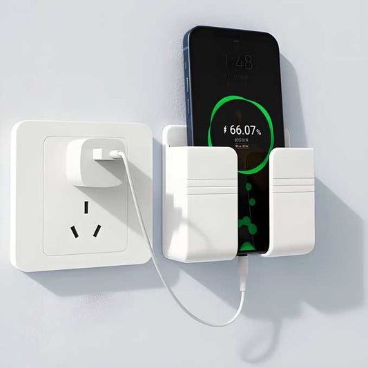 Wall Mounted Mobile Holder With Adhesive Strips& Charging Holder LASATECH