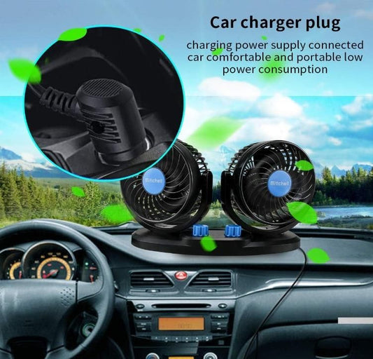 Car Air Circulation Fan 360� Rotatable Auto Car Cooling Fan LASATECH