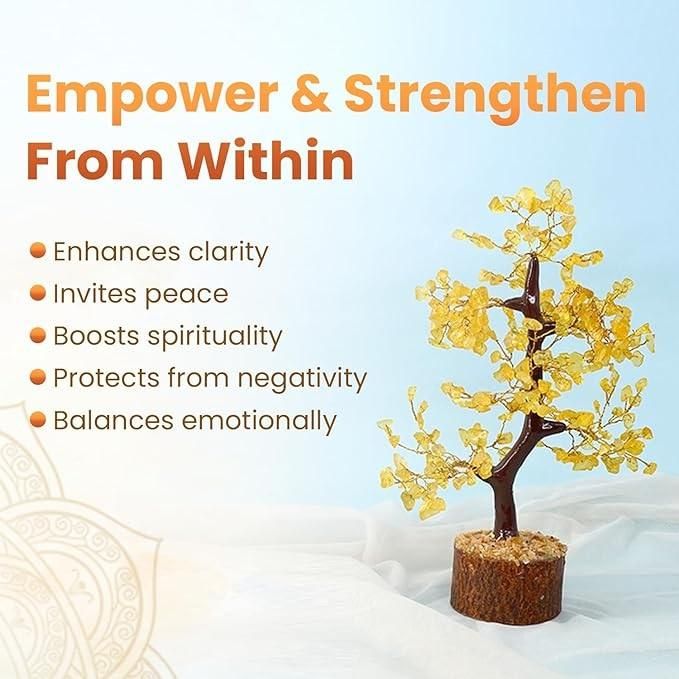 Citrine Crystal Tree Decoration Item LASATECH