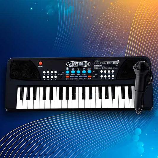 37 Keys Piano Keyboard Toy with Microphone, USB Power Cable & Sound Recording Function Analog Portable Keyboard LASATECH