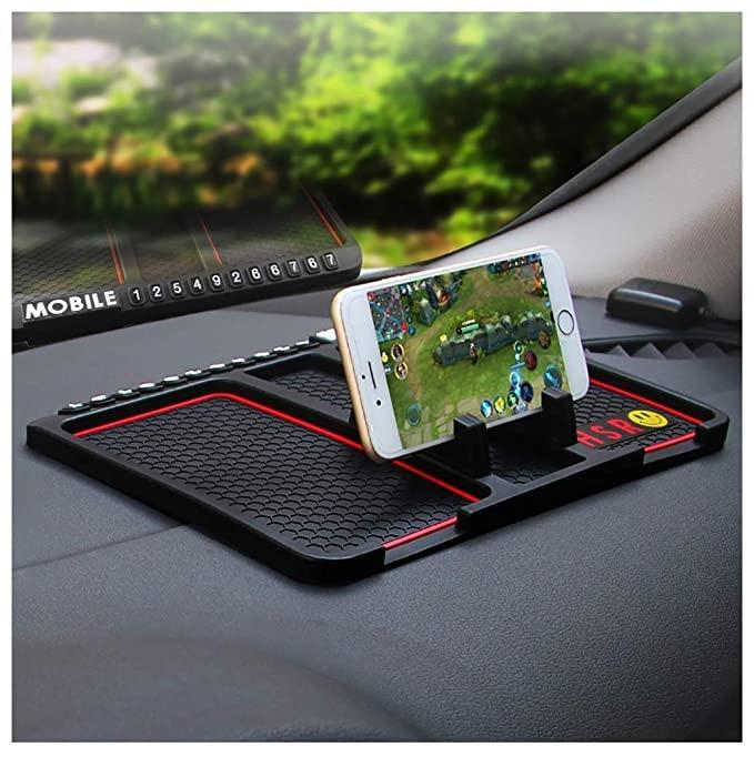 HSR Car Accessories Multifunction Phone GPS Holder Anti-Slip Silicone Pad and Car Mobile Holders for Car Dashboard LASATECH