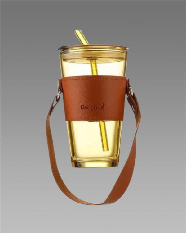 Glass Tumbler with Glass Straw and Lid LASATECH