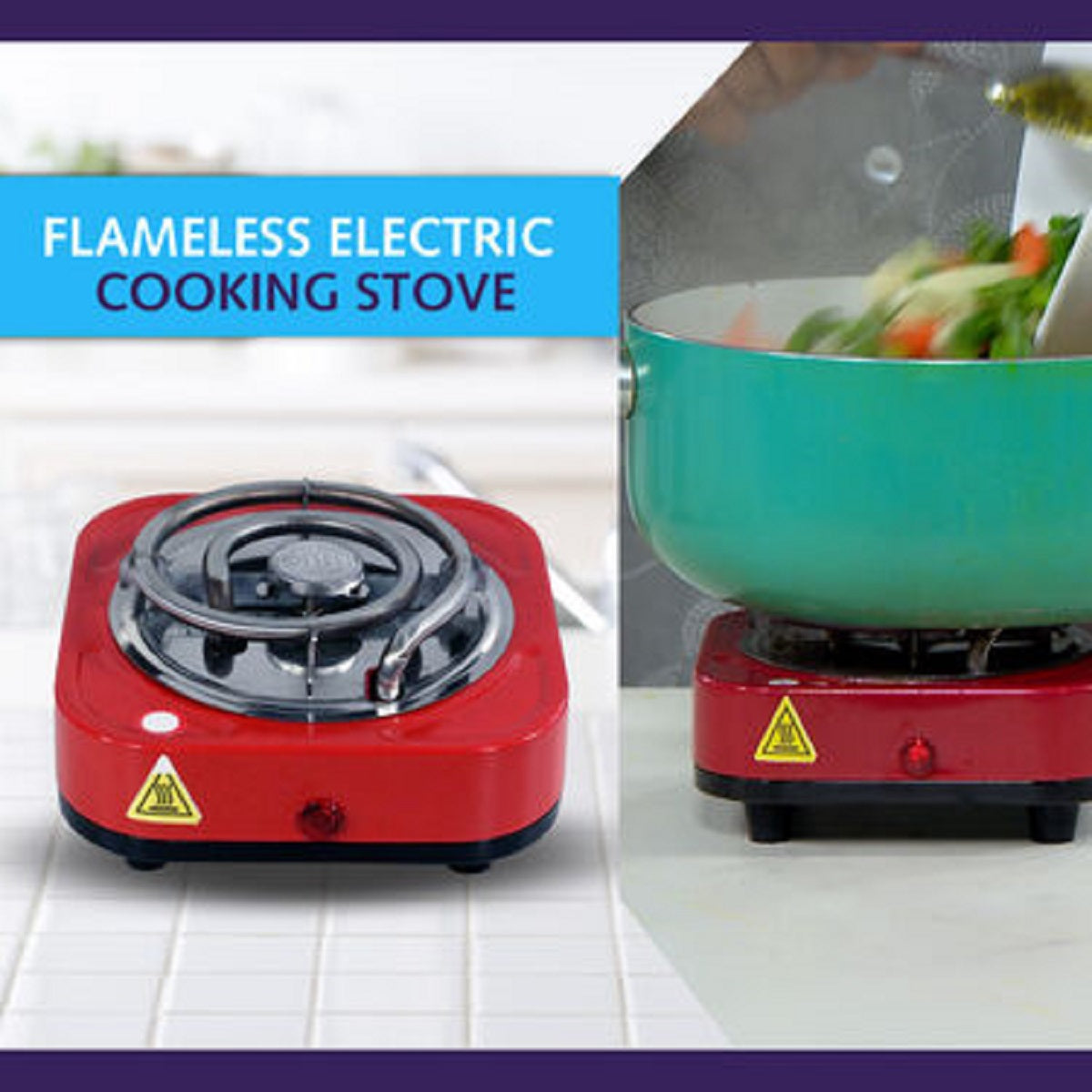 Electric Cooking Stove (Red) LASATECH