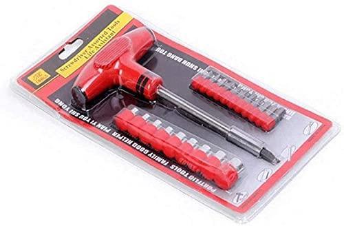 T Shape Screwdriver Set Batch Head Ratchet Pawl Socket Spanner Hand Tools LASATECH