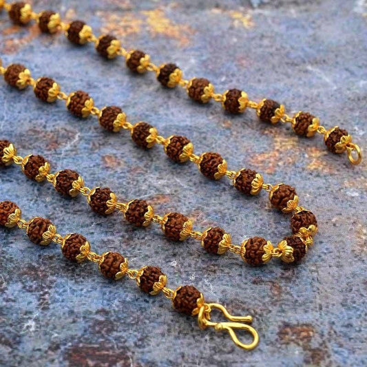 Gold-Plated Rudraksha Mala LASATECH