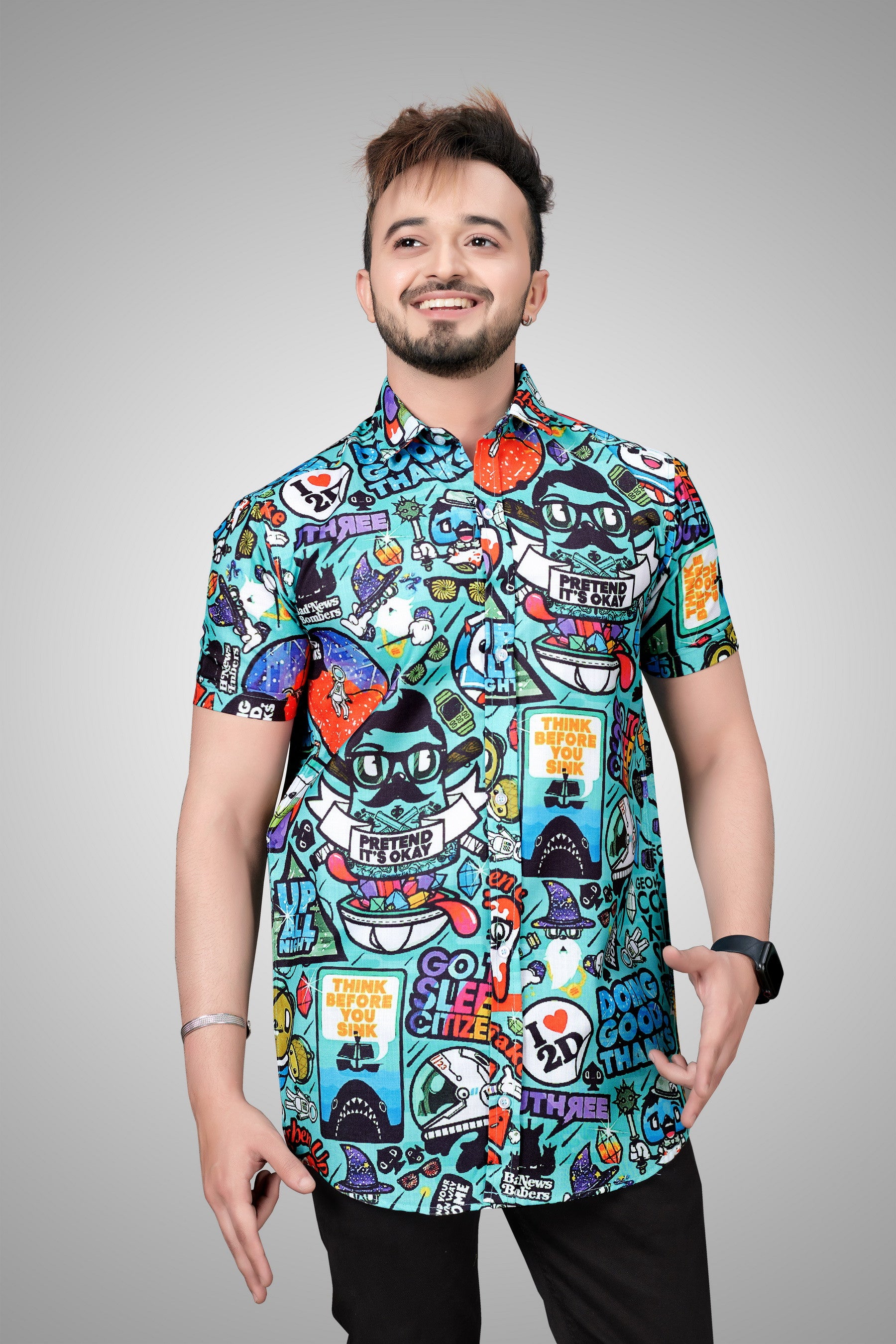 Men's Printed Shirt LASATECH