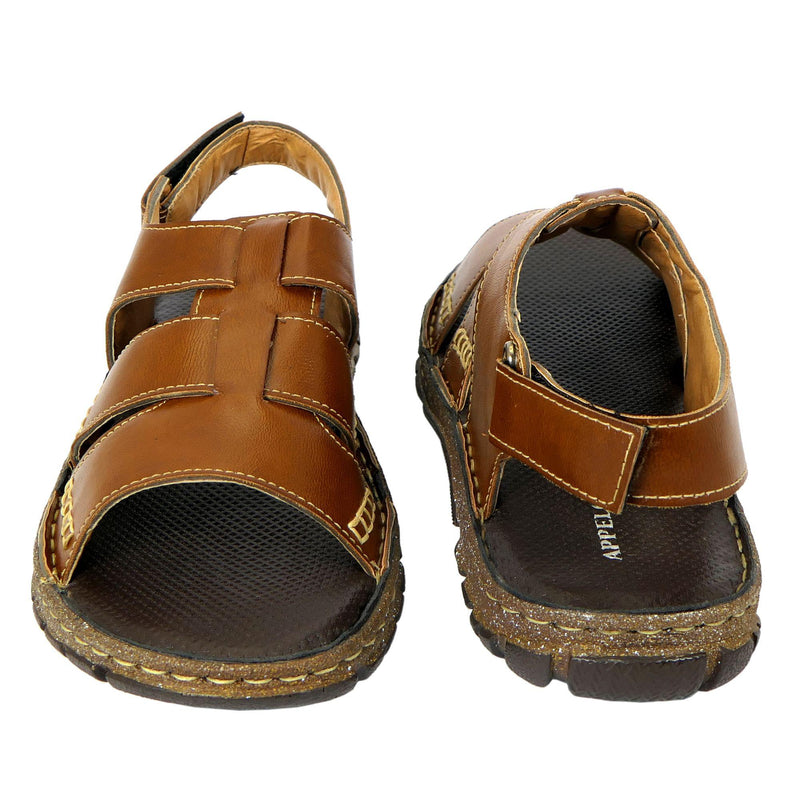 AM PM Men's Daily wear Leather Sandals LASATECH