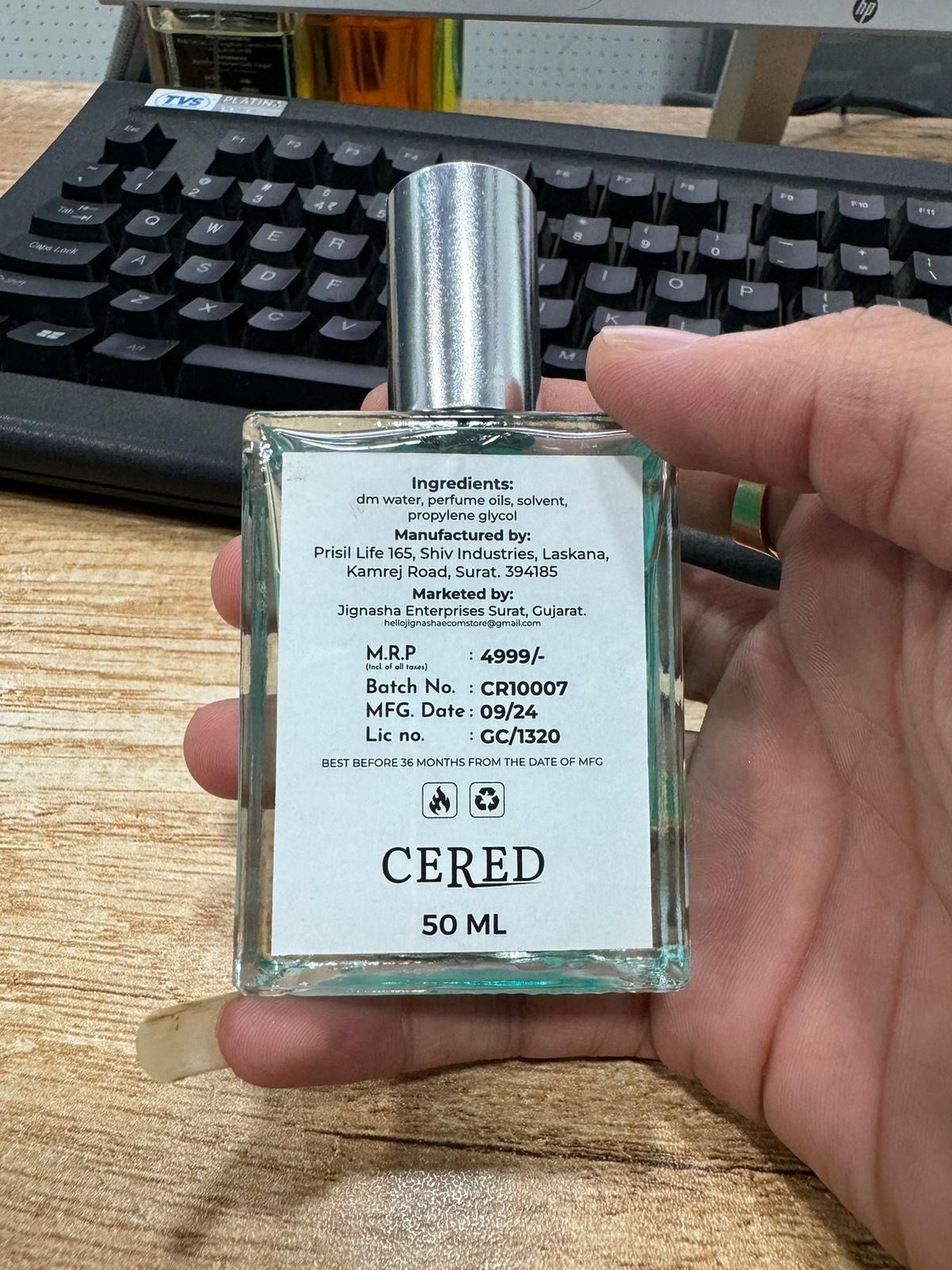 CERED Aventus Perfume 50ML (Pack of 2) LASATECH