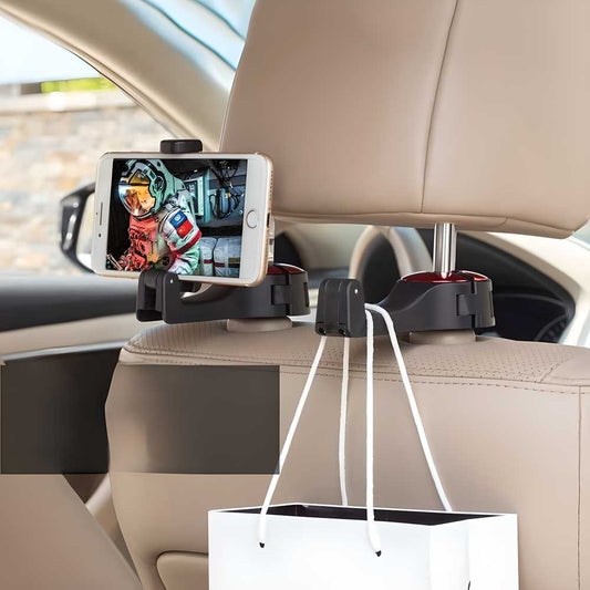 Car Seat Back Hooks with Phone Holder LASATECH