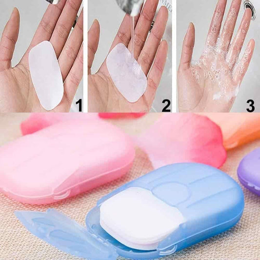 3 Pcs Portable Disposable Mini Scented Paper Soap LASATECH