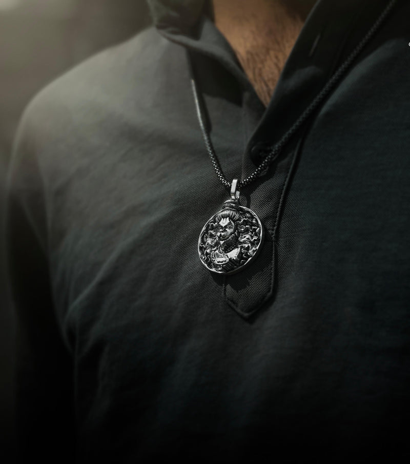 Men's Silver Chain with Hanuman Pendant LASATECH
