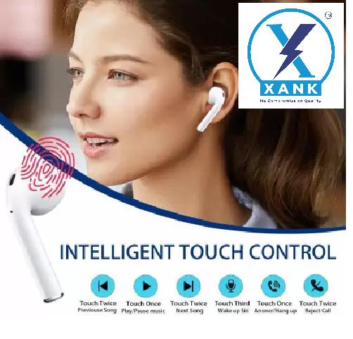 XANK TWS i12 Bluetooth Earphone with Portable Charging Case (White, True Wireless) LASATECH