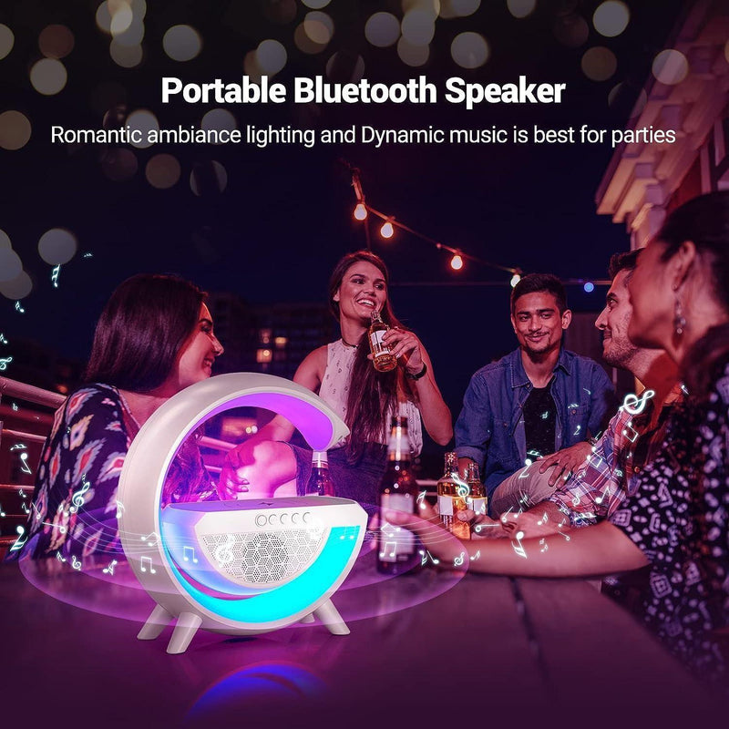 Wireless Charging Atmosphere Lamp with Bluetooth Speaker LASATECH