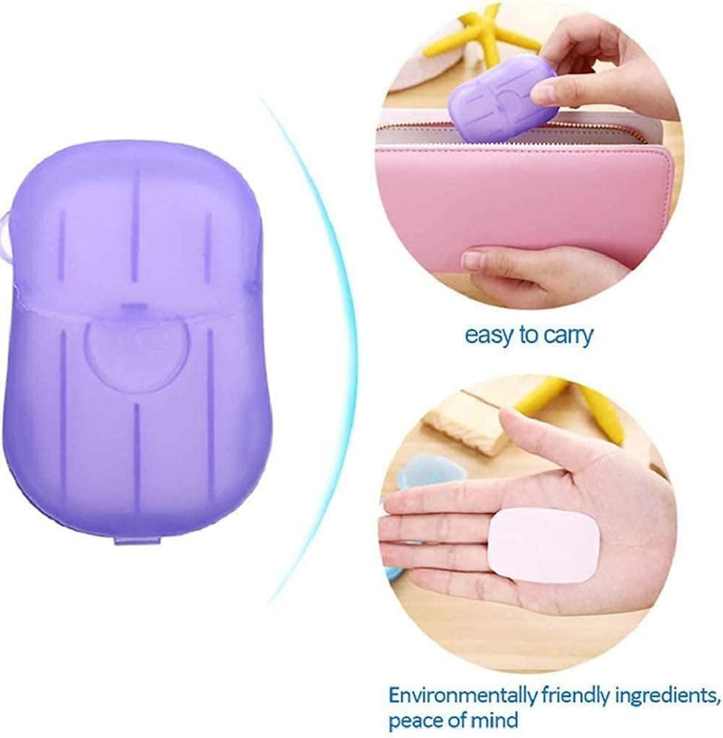 3 Pcs Portable Disposable Mini Scented Paper Soap LASATECH