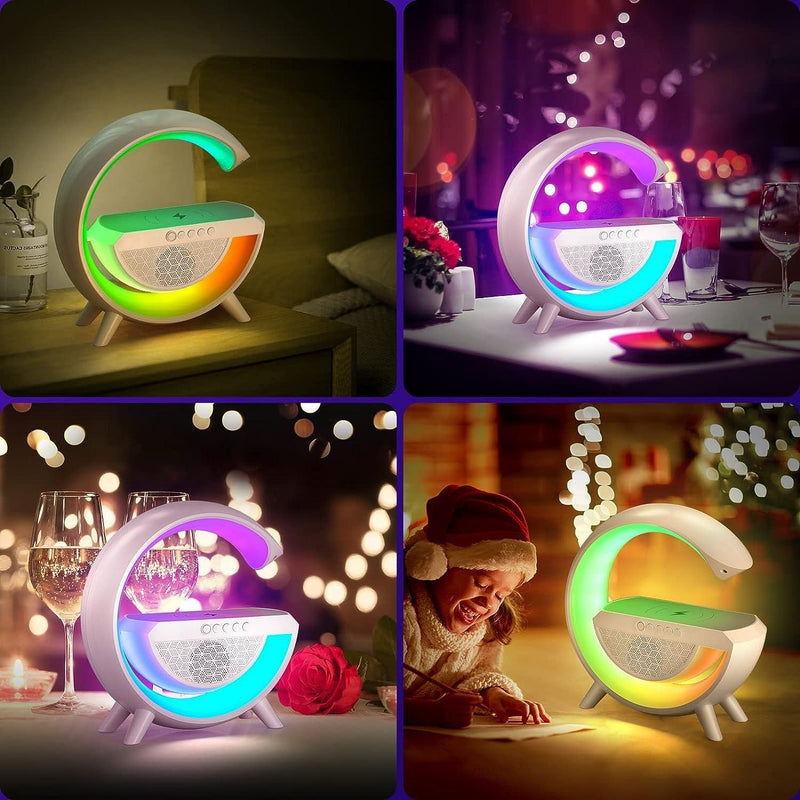 Wireless Charging Atmosphere Lamp with Bluetooth Speaker LASATECH