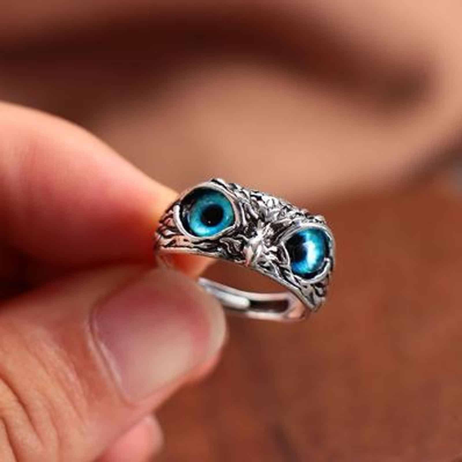 Attractive Silver Plated Owl Ring LASATECH