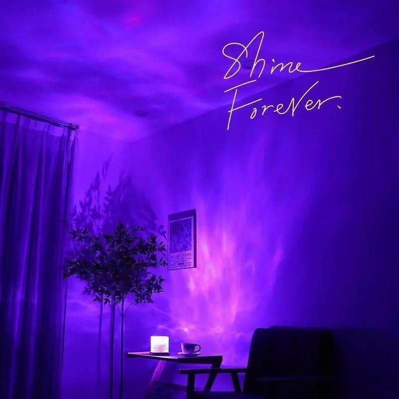 Rotating Water Ripple Night Light Aura Lamp LASATECH