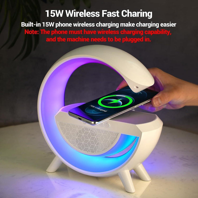 Wireless Charging Atmosphere Lamp with Bluetooth Speaker LASATECH