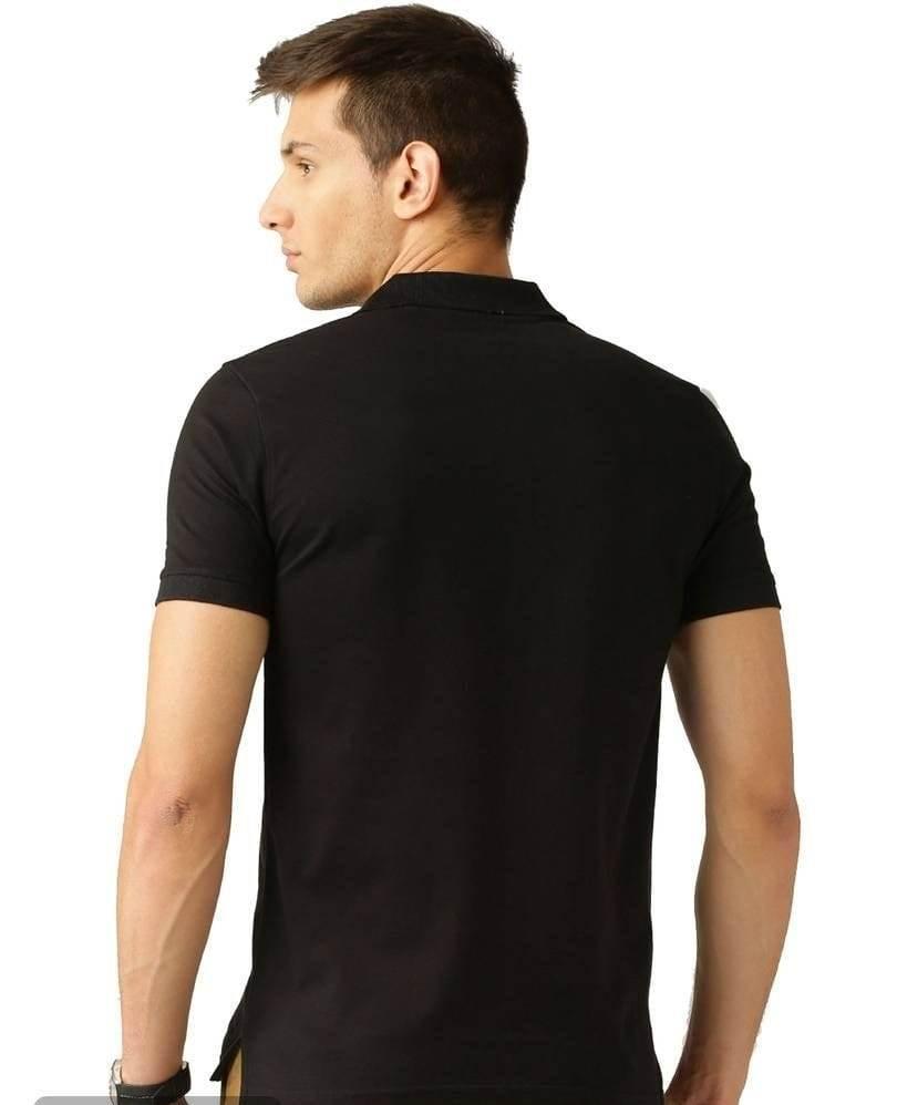 Cotton Blend Polo Neck Solid T-Shirt (Pack of 3) LASATECH