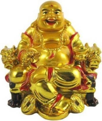 Feng Shui Sitting Laughing Buddha Showpiece LASATECH