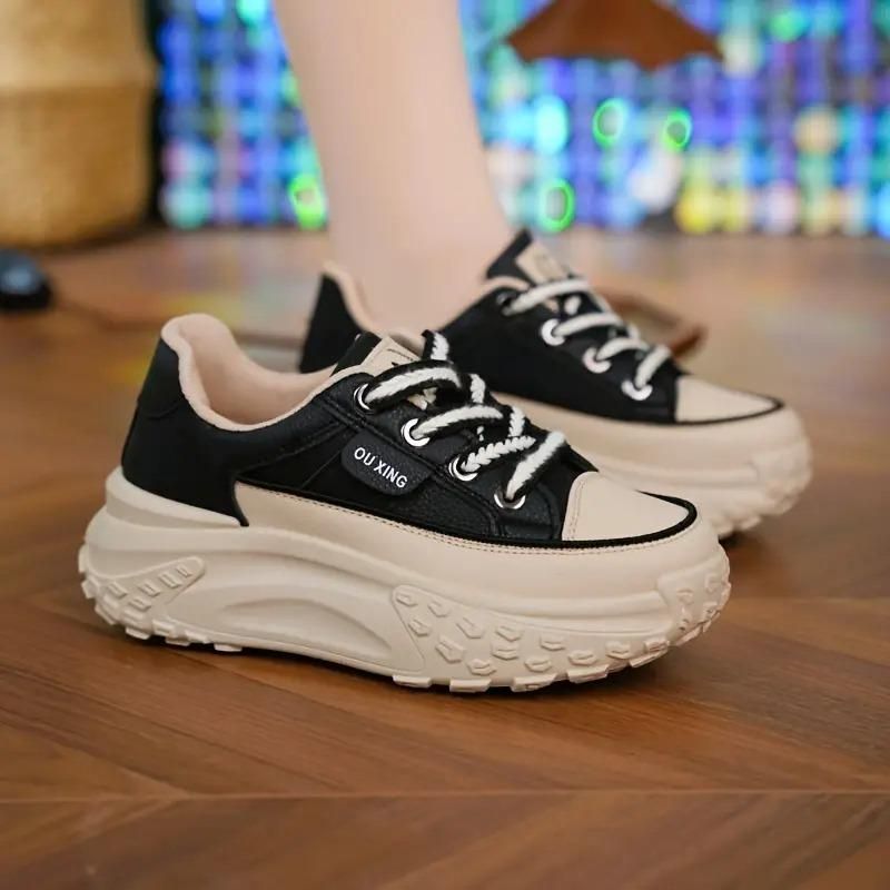 Women's Casual Sneaker Shoes Black LASATECH