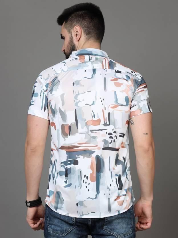 Men's Printed Rayon Half Sleeves Shirt LASATECH