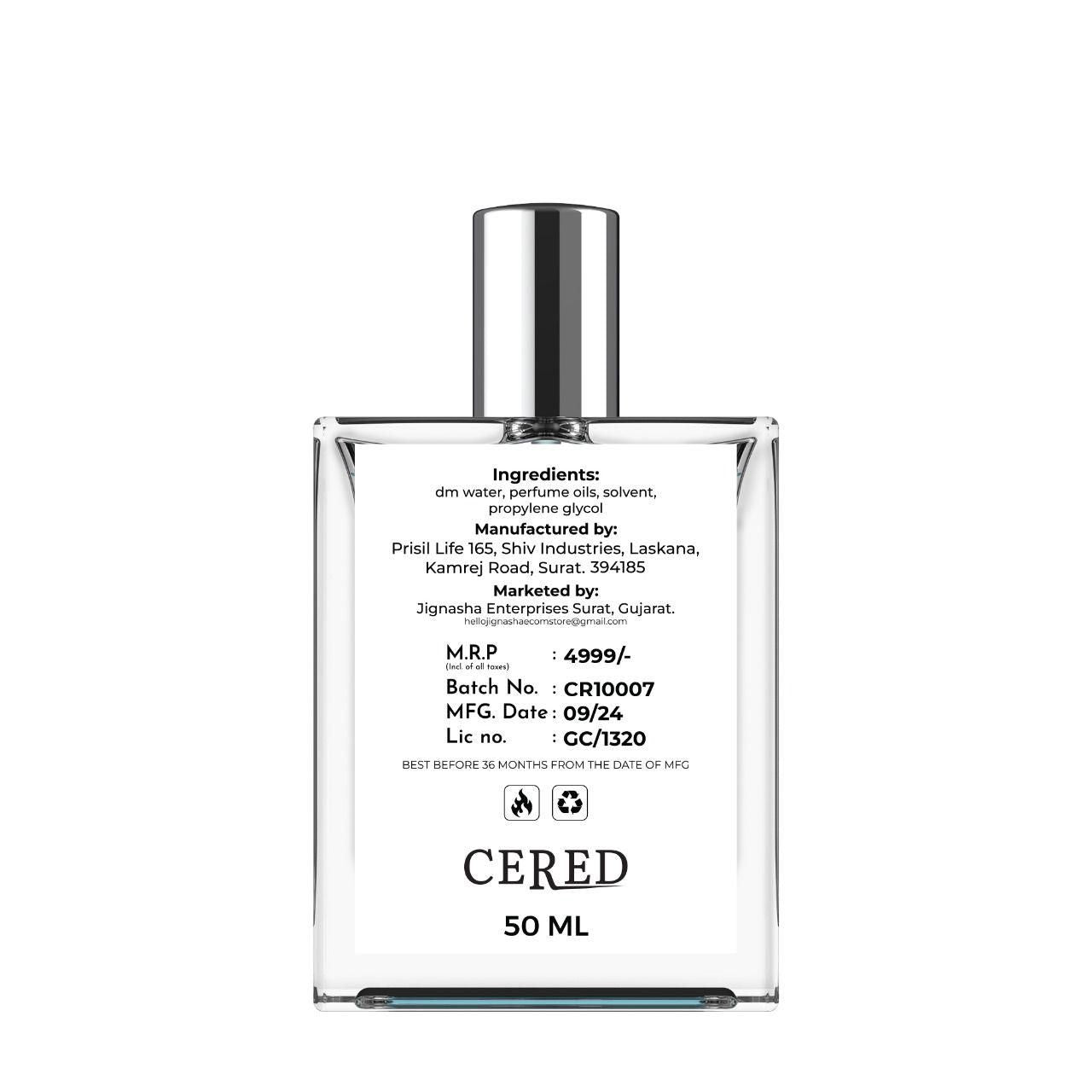 CERED Aventus Perfume 50ML (Pack of 2) LASATECH