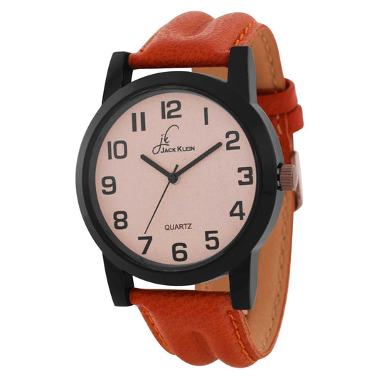 Jack Klein Men's Analog Synthetic Leather Watch LASATECH