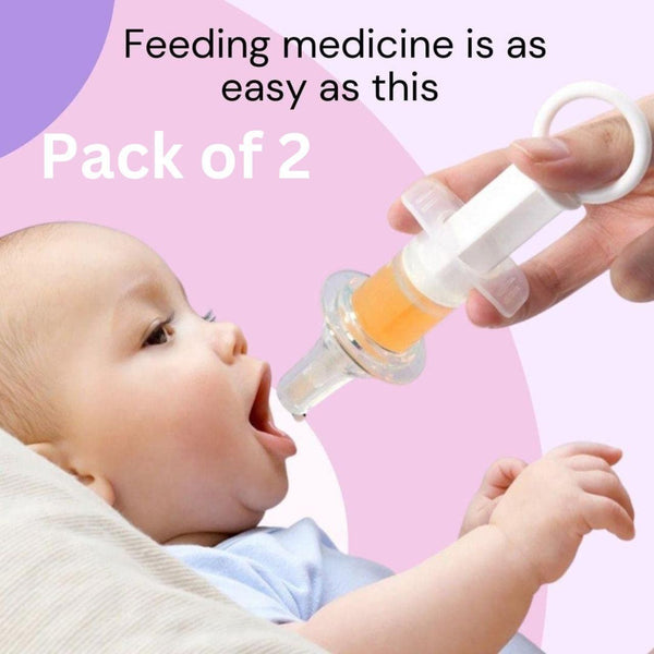 Baby Needle Feeder Medicine Dropper/Dispenser with Mesurement Cap (Pack Of 2) LASATECH