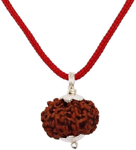 7 Mukhi Rudraksha Silver Capped Pendant LASATECH